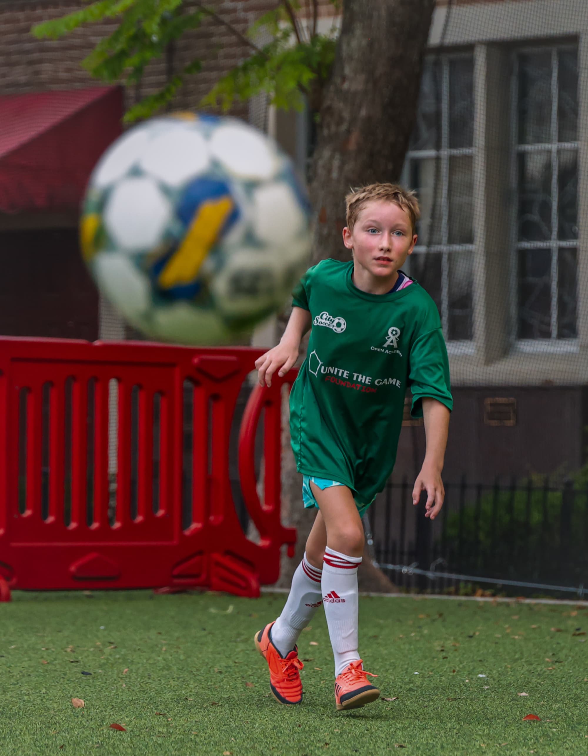 Young player in action